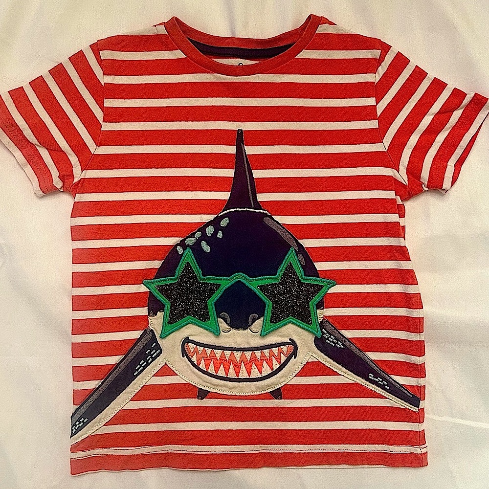 Mini Boden Lift-the-flap Shark T-Shirt Boys 6-7